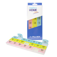 Safe Home Care 7 Day Slim Pill Box Organiser Morn, Noon, Night 21 x 9.5 x 1.8cm