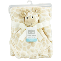 Hudson Baby Blanket And Security Blanket Gift Set 76 x 91cm Giraffe Design