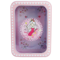 Kids Storage Tin With Look Through Lid Pink My Favorite Thing Princess Design