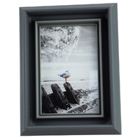 Homeware Photo Frame Bird Print Dark Blue/ Grey Design 4"x6"