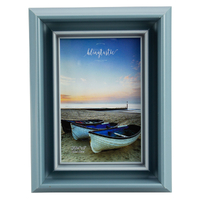 Homeware Photo Frame Boat Print Blue And Grey Design 6"x8"