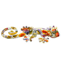 Figurine Lizard Floral Multi Colour Design Wall Mount 10.5cm x 2.5cm x 21cm