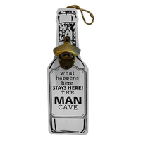 Home Decor Humour Plaque With Bottle Opener Man Cave Design