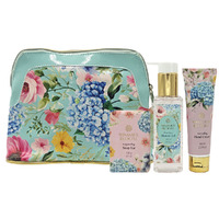 Summer Bloom Soap Bar Shower Gel And Hand Cream Floral Design In Bag Gift Set