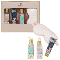 Summer Bloom Sleep Essential Gift Set Shower Gel Pillow Mist Hand Cream Eye Mask