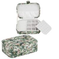 Lulu Grace Tropical Blush Print Design Jewellery Box 15.8 x 11.5 x 5.2cm