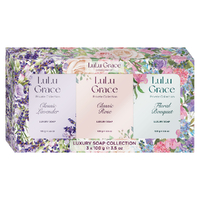 Lulu Grace 3 x Luxury Soap Gift Set 3 x 100g Lavender Rose And Floral