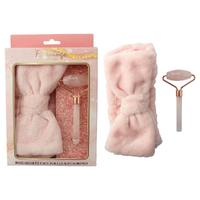 Beauty & Me Face Roller And Headband Gift Set In A Flamingo Garden Design