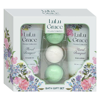 Lulu Grace Luxury Gift Set Floral Bouquet Shower Gel Body Lotion 3 x Bath Fizzer