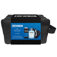 Crewman 3 Piece Toiletry Bag Gift Set 100ml EDT 200g Soap Netting Sponge Allure