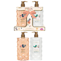 Lulu Grace Hand Care Gift Set Apricot Poppy And Nectarine 2 x 330ml Wash and Lotion