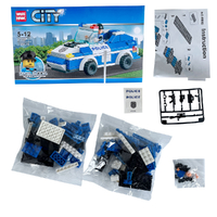 Kids Building Blocks Police Car 115 Pieces