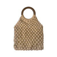 Culturesse Elowen Natural Woven Netting Bag (Tan)