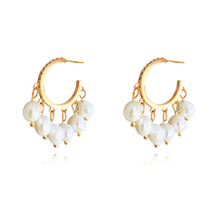 Culturesse Summer Freshwater Pearl Drop Earrings