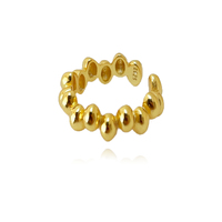 Culturesse Flori Artisan Beaded Cuff Earring (Single Piece Gold)