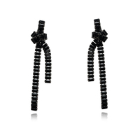 Culturesse Laila Noir Knot Earrings