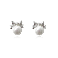 Culturesse Izabel Dainty Bow Stud Earrings