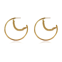 Culturesse Not Your Regular Hoop Earrings (Gold)