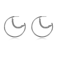 Culturesse Not Your Regular Hoop Earrings (Silver)