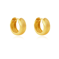 Culturesse Sunday Chunky Gold Hoop Earrings (18K Gold Vermeil)