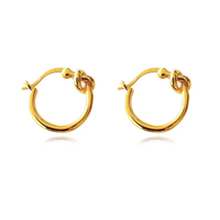 Culturesse Tie A Knot Modern Hoop Earrings (Gold Vermeil)