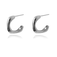 Culturesse Marcie Open Square Earrings (Silver)