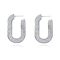 Culturesse Lamia Diamnate-embellished U-hoop Earrings