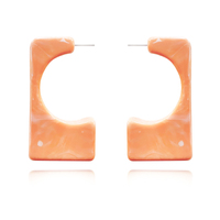 Culturesse Nadia Geo Oversized Resin Statement Earrings