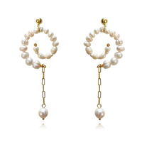 Culturesse Astoria Pearl Spiral Earrings