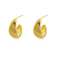 Culturesse Elea Modern Teardrop Earrings (Gold Vermeil)