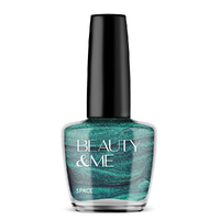 Beauty & Me 'Space' Two Tone Metallic Mid Green Nail Polish 12ml