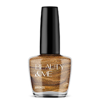 Beauty & Me 'Bronze' Two Tone Metallic Bronze Nail Polish 12ml