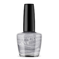 Beauty & Me 'Metal' Two Tone Metallic Silver Nail Polish 12ml