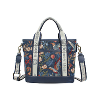 Henney Bear Blue Hummingbird Large Crossbody Handbag 