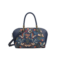 Henney Bear Blue Hummingbird Top Handle Shoulder Bag  