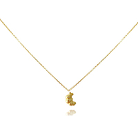 Culturesse Aicha Dainty Croissant Pendant Necklace (Gold)