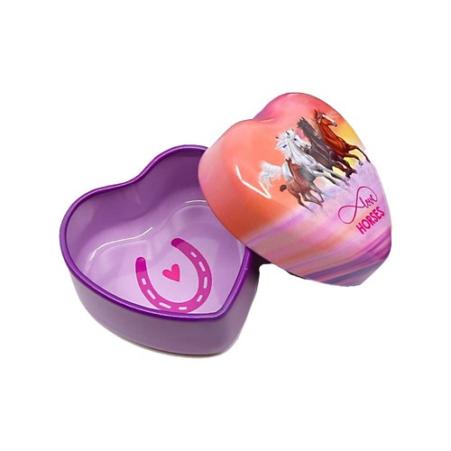 Miss Melody Small Heartshape Tooth Tin Love Horses