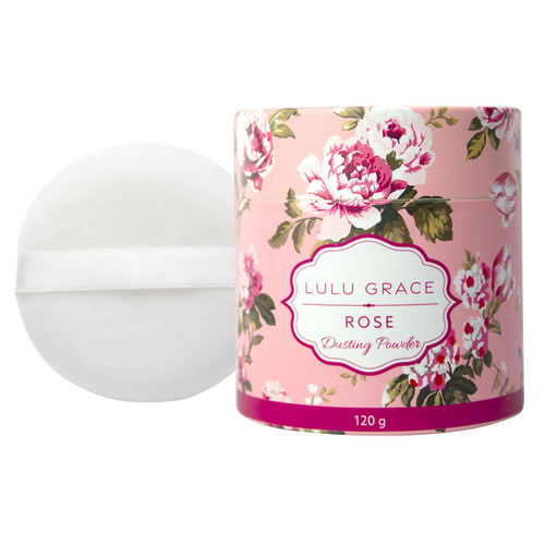 Lulu Grace 120gm Rose Dusting Powder with Puffer