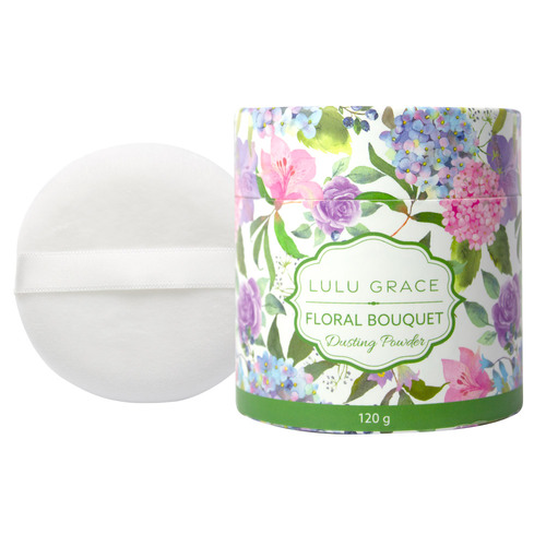 Lulu Grace 120gm Floral Bouquet Dusting Powder with Puffer