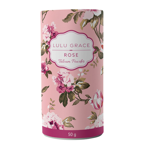 Lulu Grace 50gm Rose Talc Talcum Powder