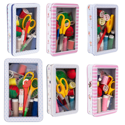 Lulu Grace Rectangle Sewing Kit x 1. Tin design supplied randomly