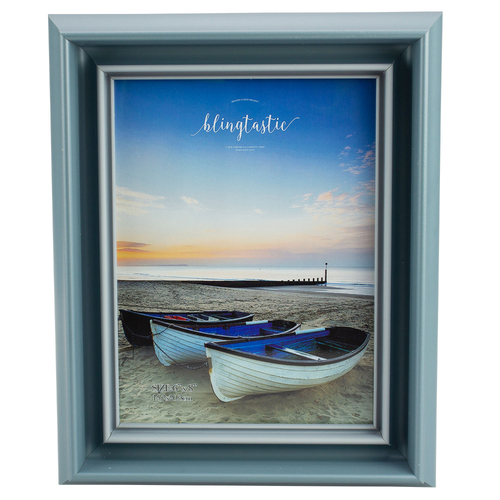 Homeware Photo Frame Boat Print Blue And Grey Design 4"x6"