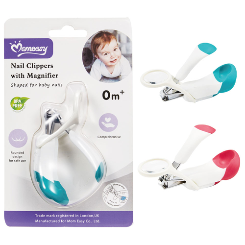 Momeasy Baby Nail Clippers With Magnifier And Rounded Design For Safety BPA Free