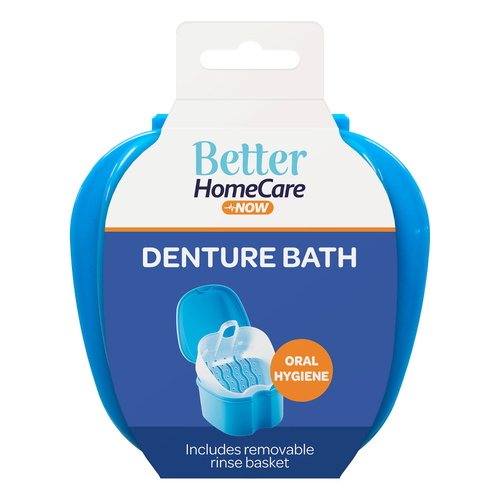 Better Home Care Now Denture Bath with No Spill Strainer