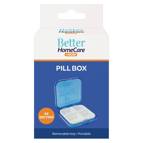 Better Home Care Now Pill Box 4 Compartment 6.5 x 6.5 x 2.5cm