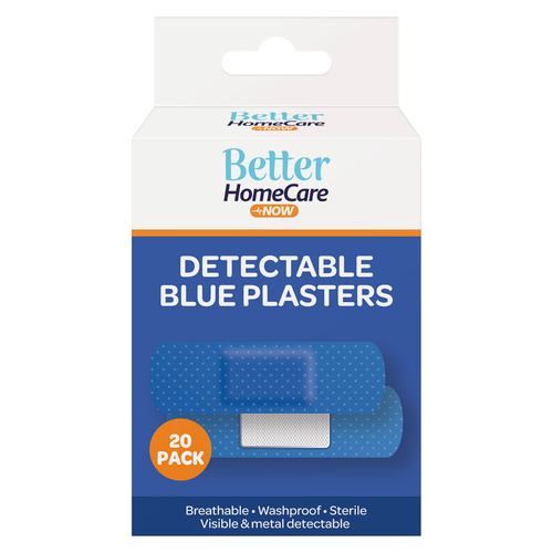 Better Home Care Now Suited To Catering Environments Detachable Blue Plasters 20pc