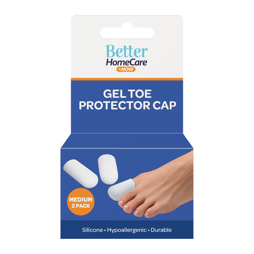 Better Home Care Now Medium Gel Toe Cap Silicone Sleeve Pack Of 2 - 3.5 x 4cm