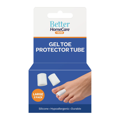 Better Home Care Now Large Gel Toe Cap Silicone Tube Pack of 2 - 3.5 x 3.5cm