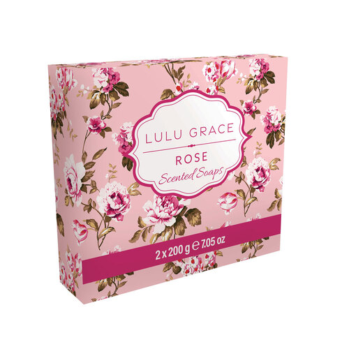 Lulu Grace Scented Rose Soap 200g Twin Pack