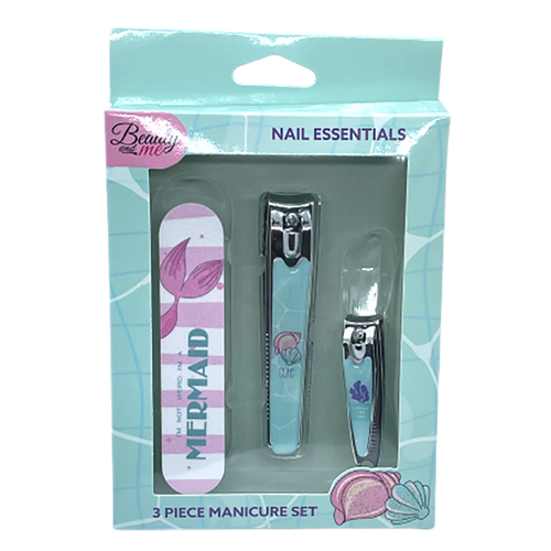 Beauty & Me Mermaid 3 Piece Nail Clipper and Grooming Kit 